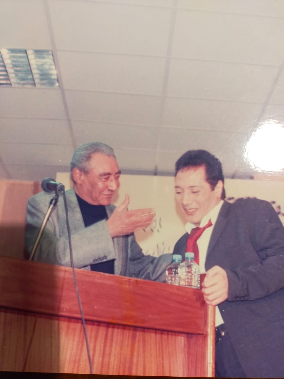 Abnudi [L] with Ali el-Haggar